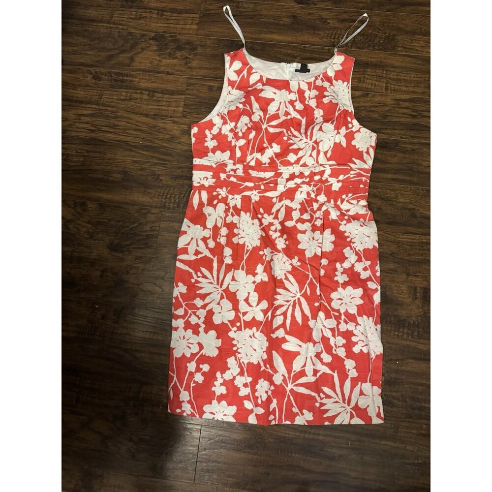 New Direction Dress Womens Size 18 Orange White Floral Sleeveless